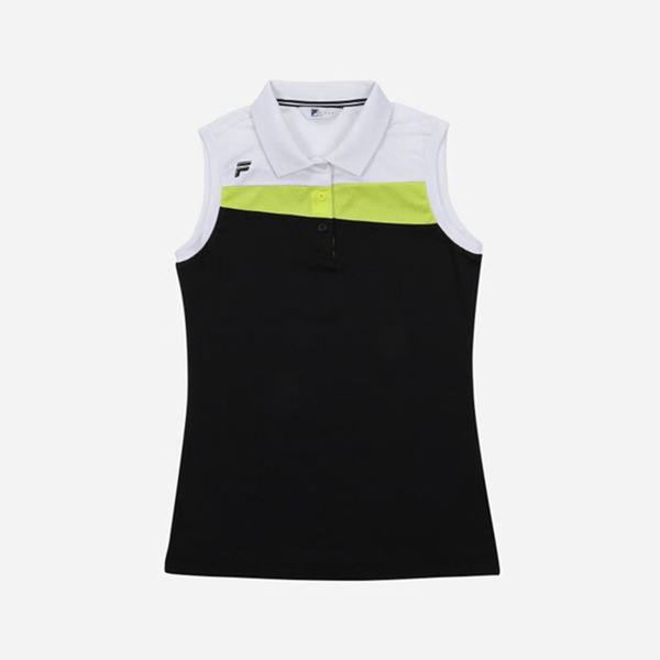 Camisas Polo Fila Mujer Negras - Golf Sleeveless - España 205417KTX